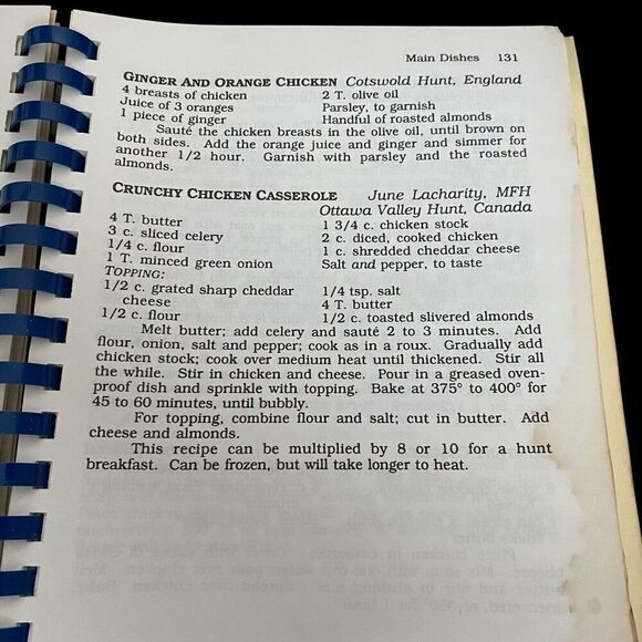 Vtg Cookbook A Foxhunter's Cookbook The Beaufort Hunt PA 1994 1st Edition - Picture 5 of 6